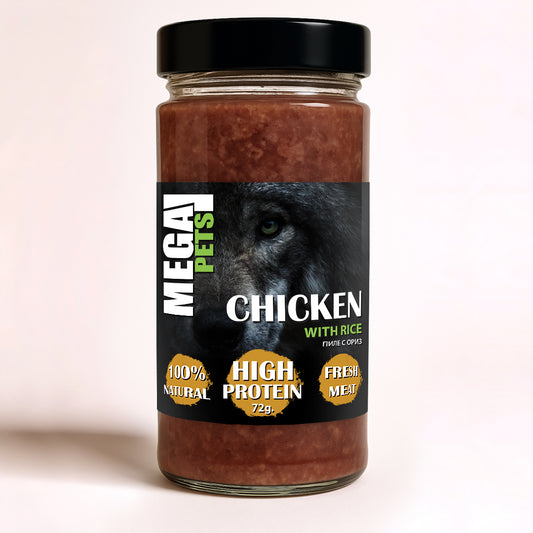 MEGA PETS Пиле с ориз 6 бр.