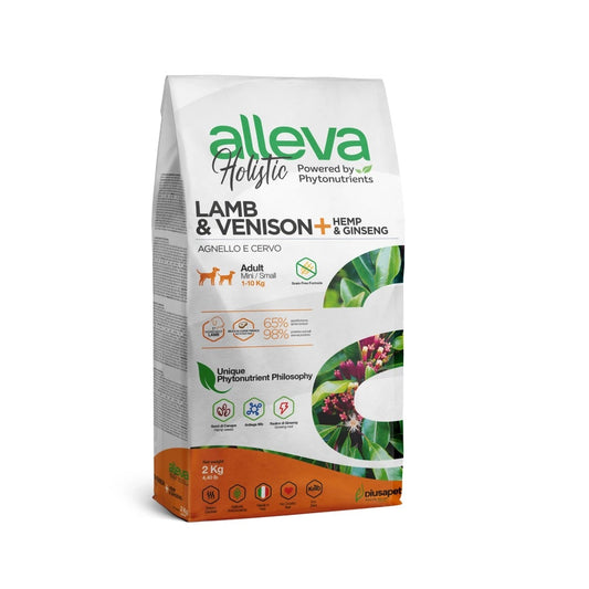 Alleva Holistic adult mini/small с агне и елен+канабис сатива и женшен